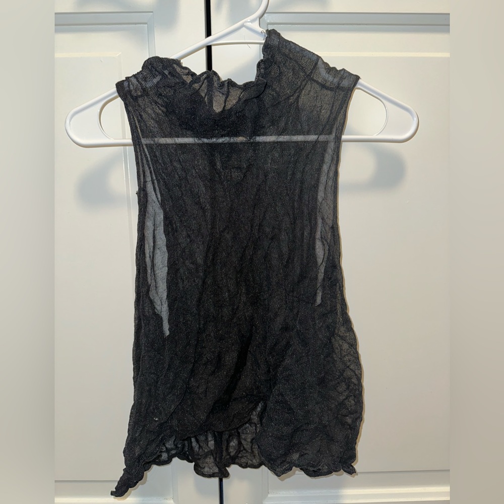 90s banana republic - sheer turtleneck tank